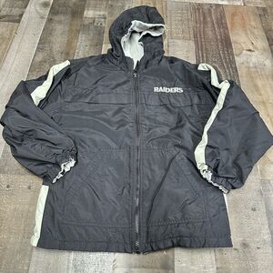 Vintage Nike Oakland Raiders Jacket‎ Youth Medium Los Angeles Reversible 10-12